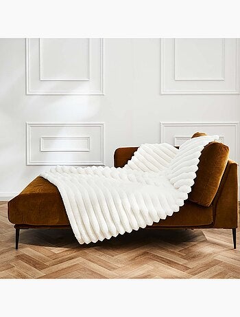 Plaid imitation fourrure/polaire – boudoir