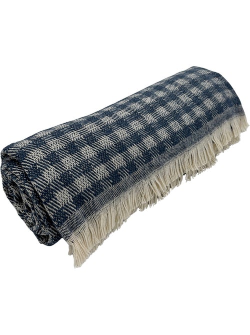 Plaid jacquard vichy en coton - Kiabi