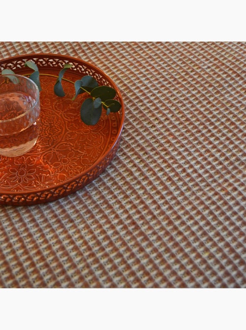 Plaid jacquard vichy en coton - Kiabi