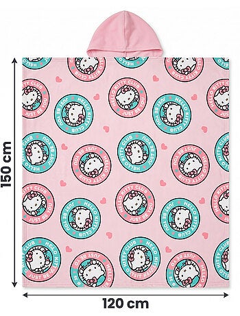Plaid met Capuchon Flanel Hello Kitty Club 120x150cm – Zacht en Warm – Officiële Licentie