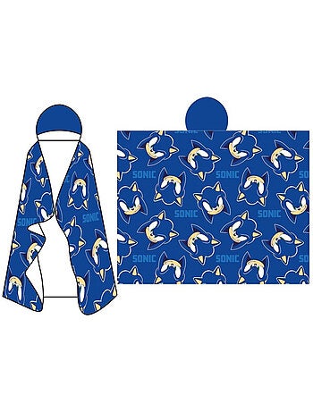 Plaid met Capuchon Flanel Sonic the Hedgehog 120x150cm – Zacht en Warm – Officiële SEGA Licentie