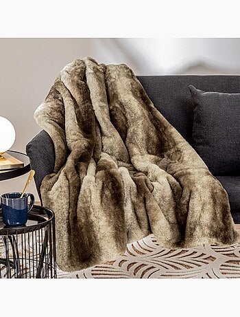 Plaid moelleux grizzli