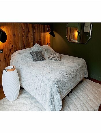 Plaid ou jeté de lit Imitation Fourrure Doux