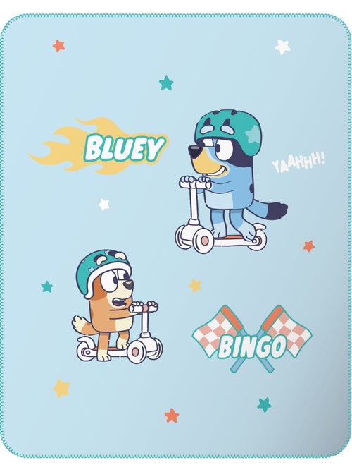 Plaid polaire imprimé, bluey trotinette - Kiabi