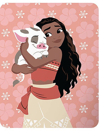 Plaid polaire imprimé, disney home vaiana pua