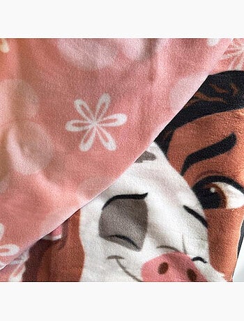 Plaid polaire imprimé, disney home vaiana pua