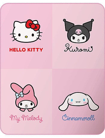 Plaid polaire imprimé, hello kitty reunion