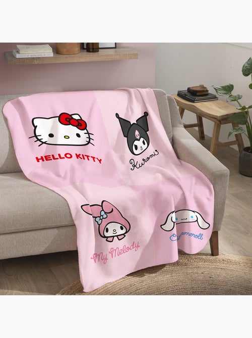 Plaid polaire imprimé, hello kitty reunion - Kiabi