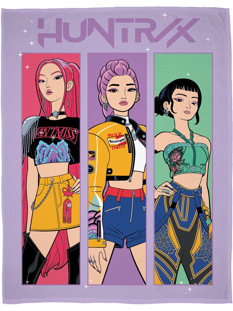 Plaid polaire imprimé, kpop demon hunters tour Violet - Kiabi