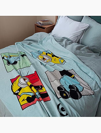 Plaid polaire imprimé, les minions oups