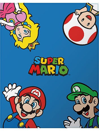 Plaid polaire imprimé, mario let's go