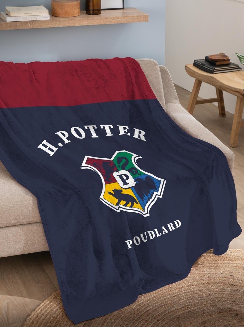 Plaid polaire imprimé toucher doux, harry potter stripe Bleu - Kiabi