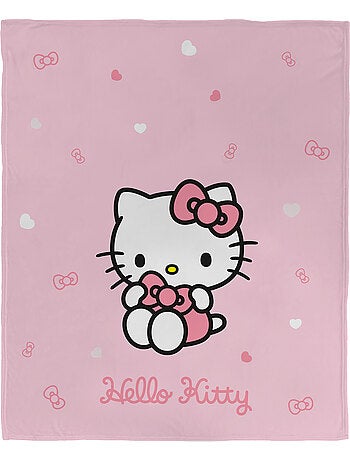 Plaid polaire imprimé toucher doux, hello kitty cute