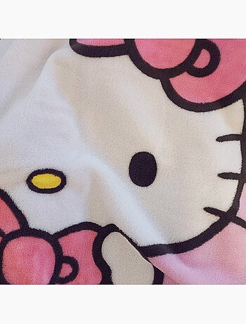 Plaid polaire imprimé toucher doux, hello kitty cute