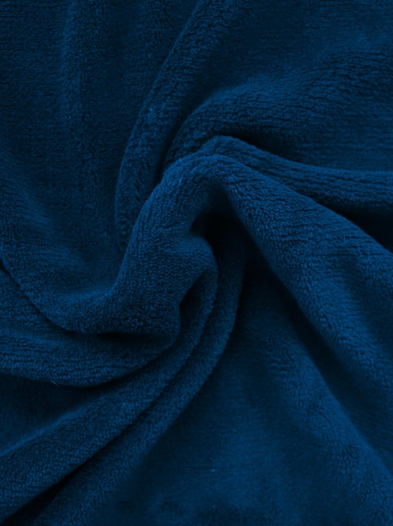 Plaid polaire imprimé toucher doux, psg premium Bleu - Kiabi