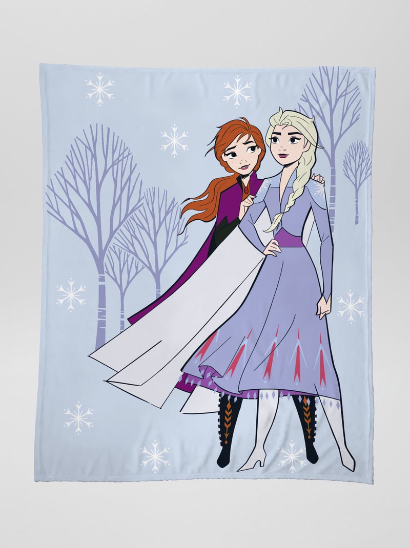 Plaid polaire 'Reine des neiges' Bleu - Kiabi