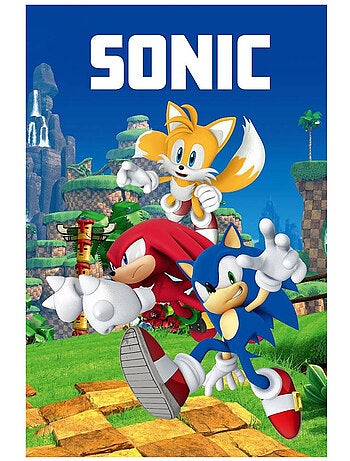 Plaid polaire Sonic à motif personnages
