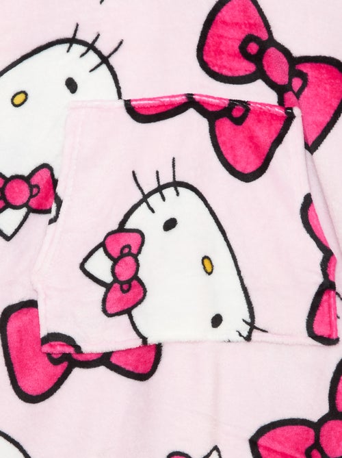 Plaid poncho enfant à capuche polaire 'Hello kitty' - Kiabi