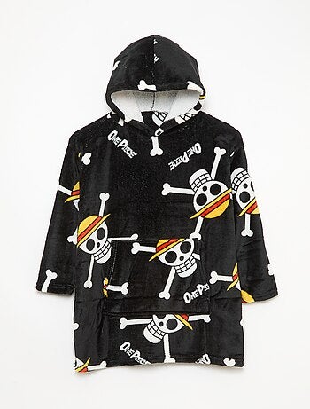 Plaid poncho met kap van fleece 'Minnie' voor kinderen