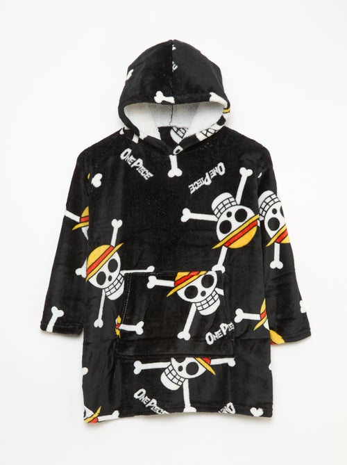 Plaid poncho met kap voor kinderen van fleece 'One piece' - Kiabi