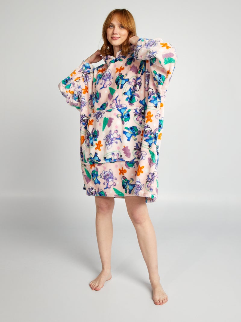 Plaid poncho 'Stitch' Rose - Kiabi
