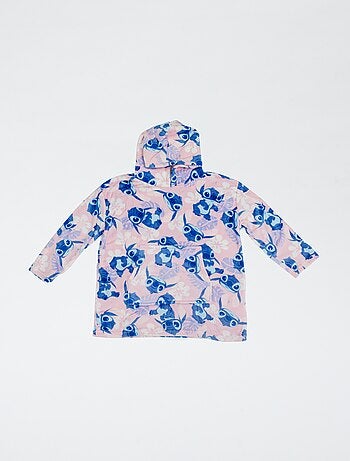 Plaid poncho met kap van fleece 'Minnie' voor kinderen