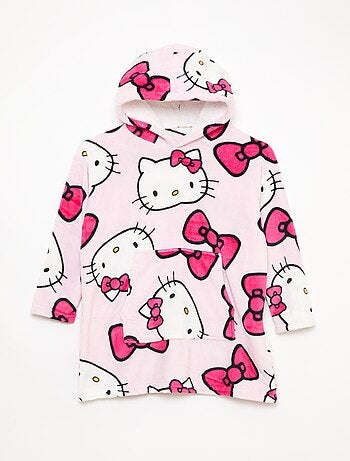 Plaid poncho met kap van fleece 'Minnie' voor kinderen