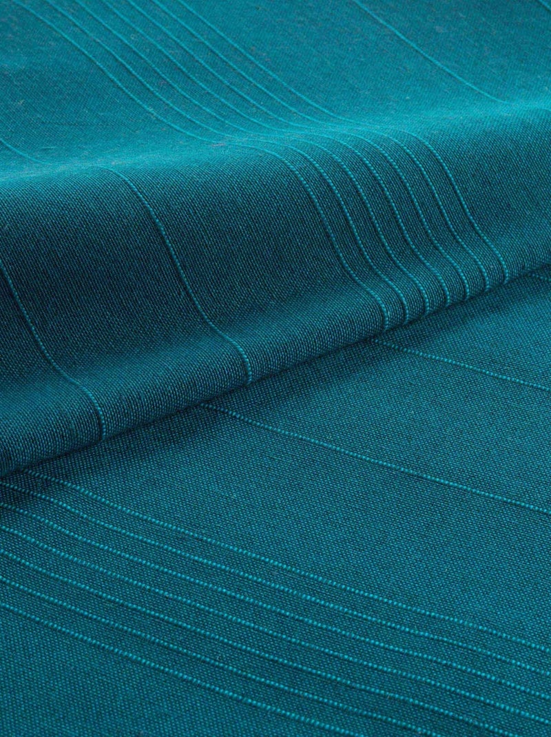 Plaid van Katoen LUCILE Douceur d'Intérieur Blauw - Kiabi