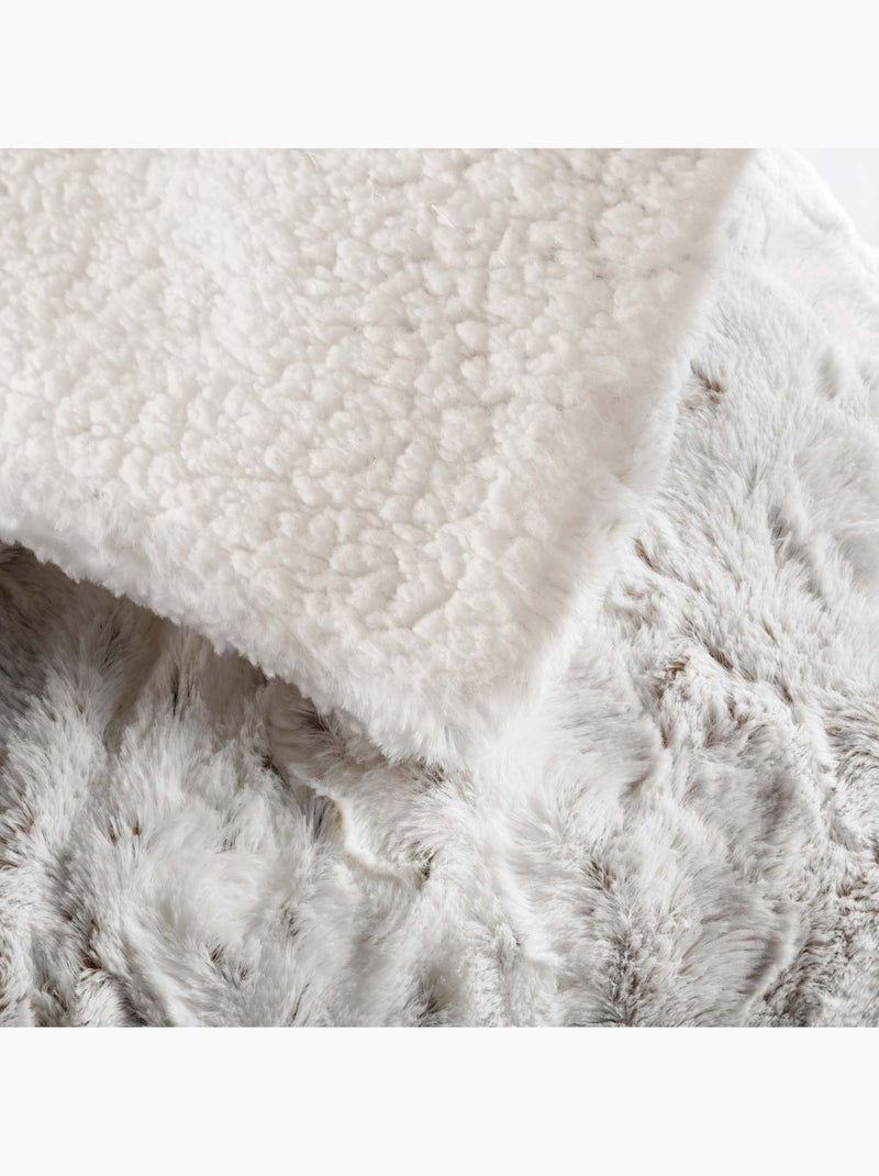 Plaid van Polyester ALASKA Douceur d'Intérieur Wit - Kiabi