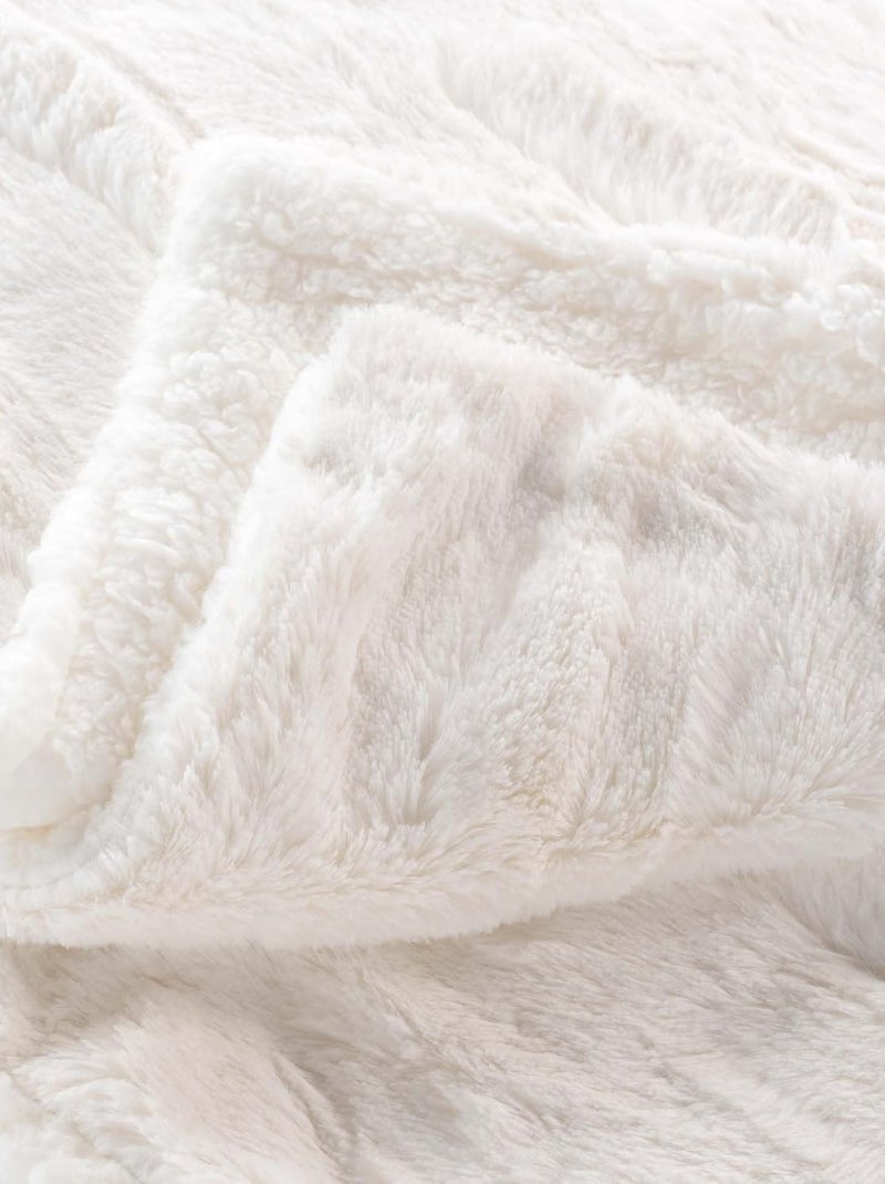 Plaid van Polyester FOXY Douceur d'Intérieur Wit - Kiabi