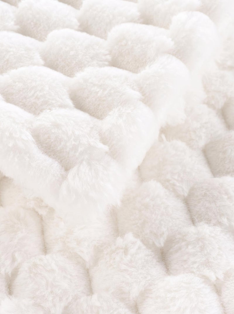 Plaid van Polyester FROSTY Douceur d'Intérieur Wit - Kiabi