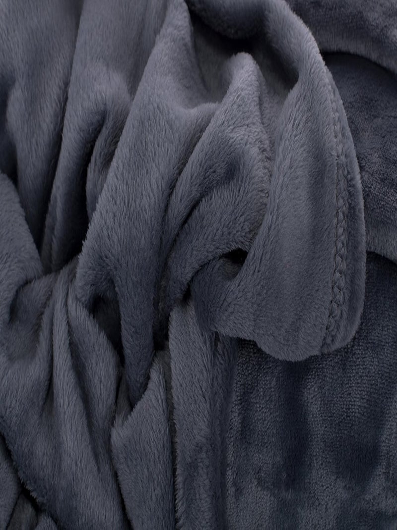 Plaid van Polyester PROMO LINGE Antracietgrijs - Kiabi