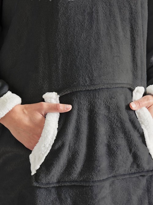 Plaid/poncho van fleecestof - Kiabi