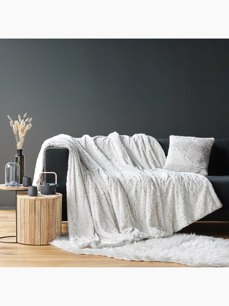 Plaids polyester alaska douceur d'intérieur Blanc - Kiabi