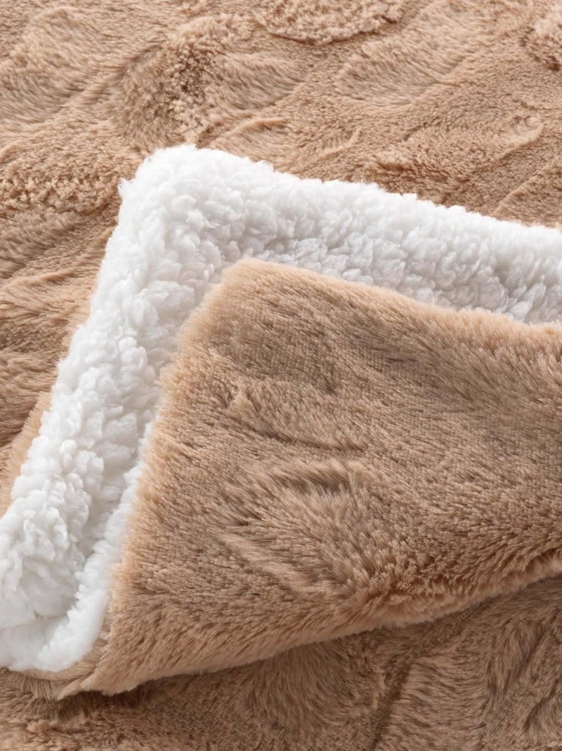 Plaids Polyester FOXY Douceur d'Intérieur Beige sable - Kiabi