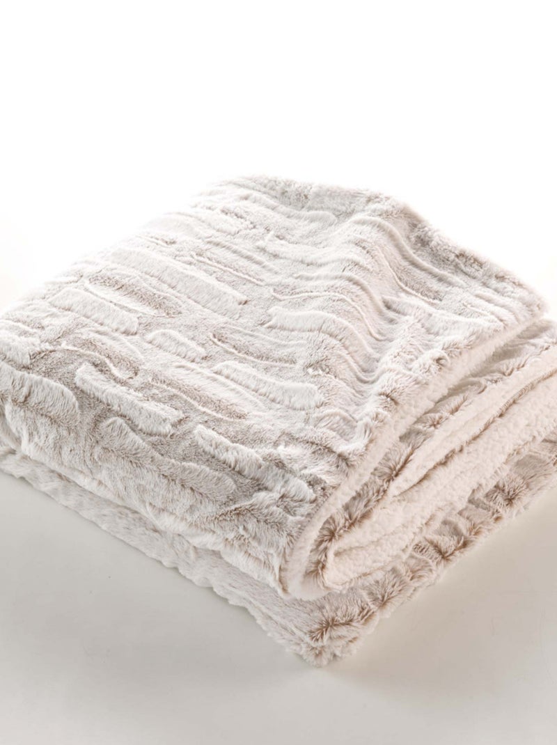 Plaids Polyester LYNX Douceur d'Intérieur Beige - Kiabi