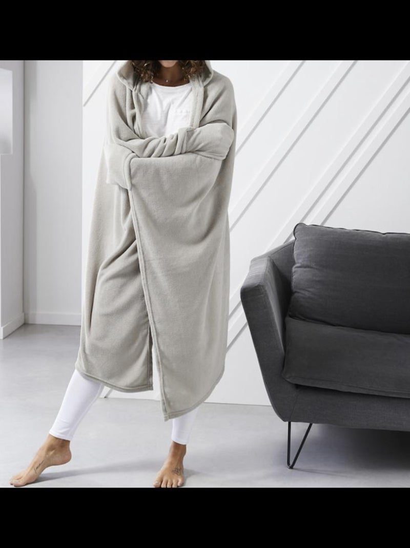 Plaids polyester polaire promo linge Beige gris - Kiabi