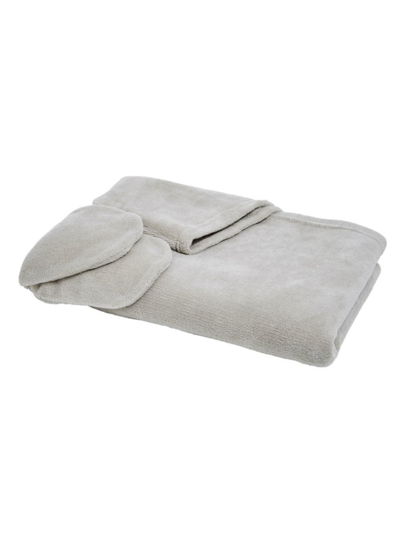 Plaids polyester polaire promo linge Beige gris - Kiabi