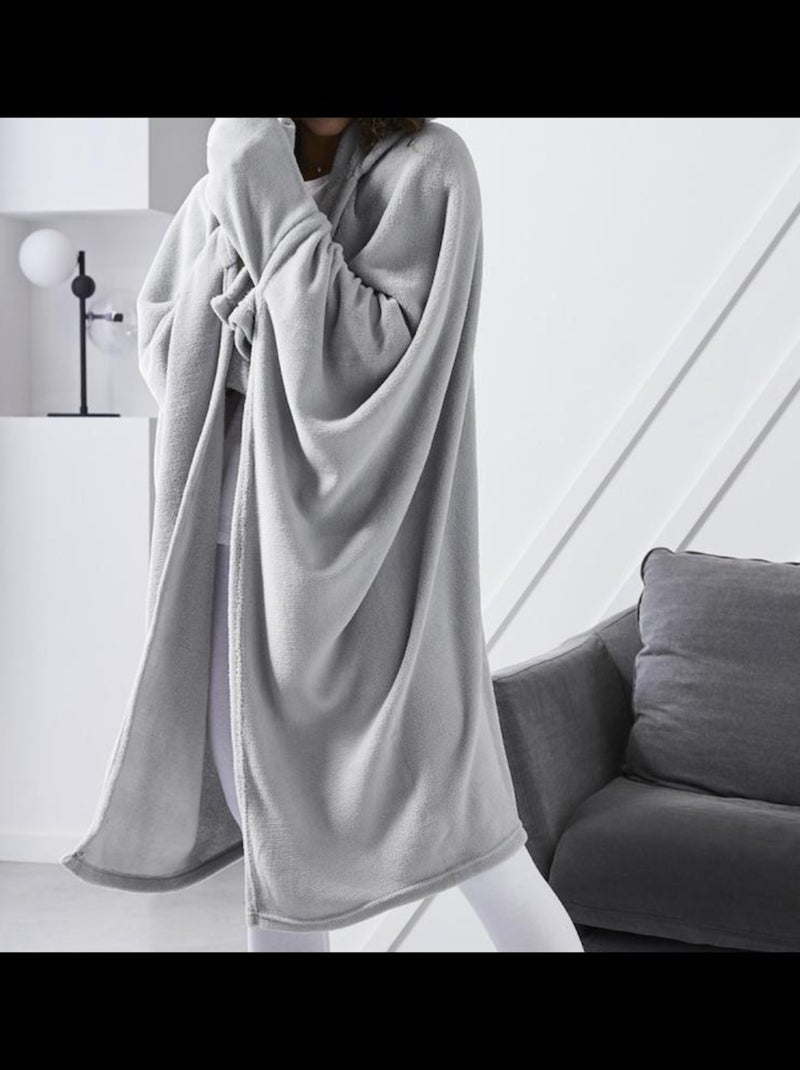 Plaids polyester polaire promo linge Gris Argenté - Kiabi
