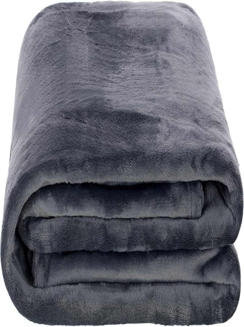 Plaids Polyester PROMO LINGE gris anthracite - Kiabi