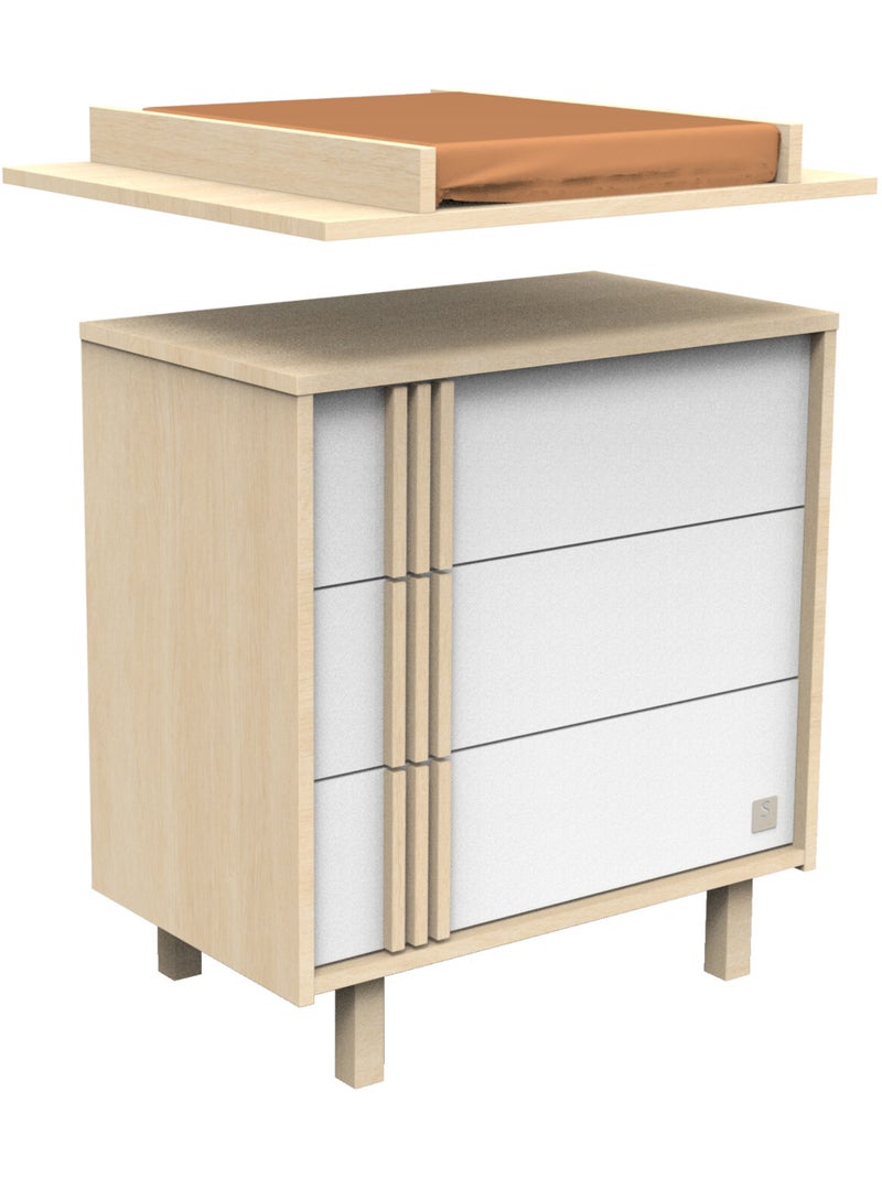 Plan à langer pour commode jusqu'à 15 kg - sauthon Marron - Kiabi
