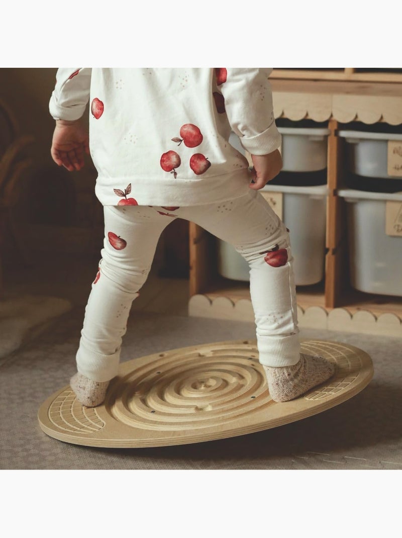 Planche d’équilibre bois labyrinthe enfants adultes coordination motrice N/A - Kiabi