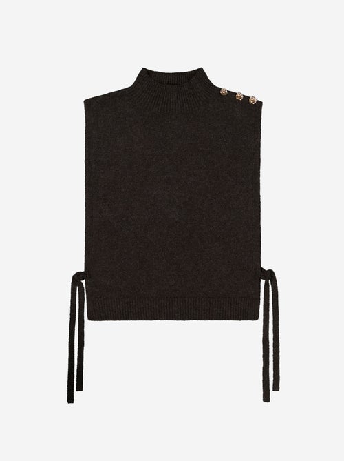 Plastron col montant en maille - Kiabi
