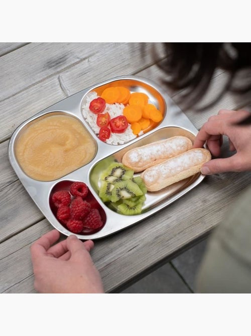 Plateau compartimenté - thermobaby - 4 compartiment - sans bpa - inox - Kiabi