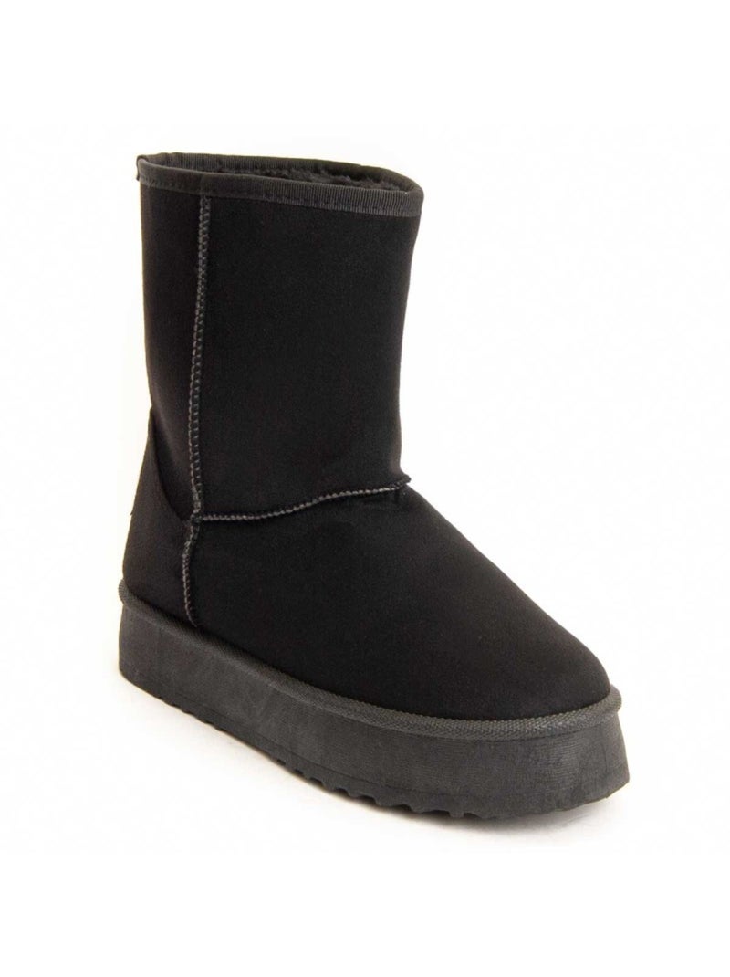 Platform Enkellaars Synthetisch Materiaal Montevita Zwart - Kiabi