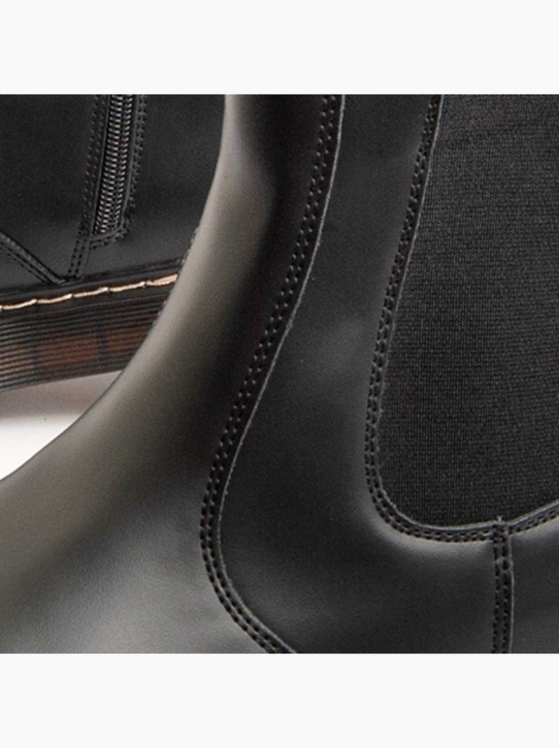 Platform Enkellaars Synthetisch Materiaal Montevita Zwart - Kiabi