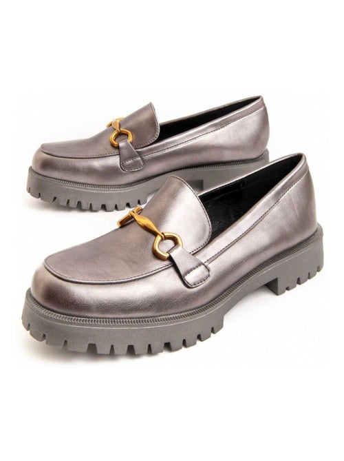 Platform Mocassin Synthetisch Materiaal En Textiel Montevita - Kiabi