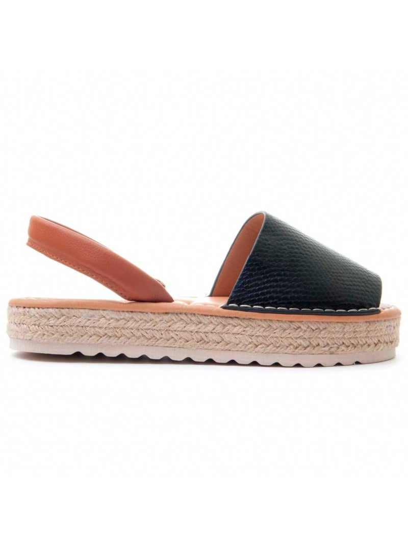 Platform Sandaal Synthetisch Materiaal Montevita Zwart - Kiabi