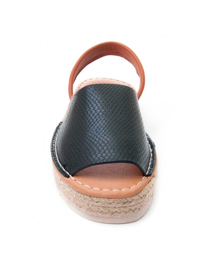 Platform Sandaal Synthetisch Materiaal Montevita Zwart - Kiabi