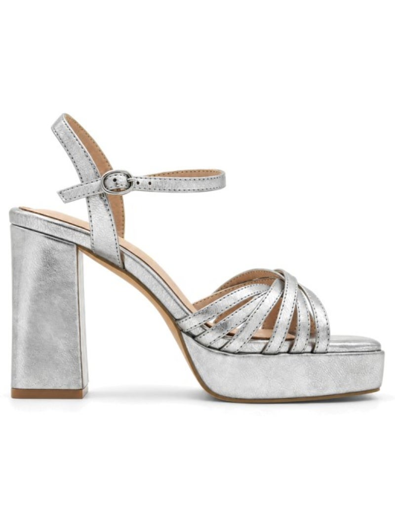 Platformsandalen materiale sintetico montevita Zilver - Kiabi